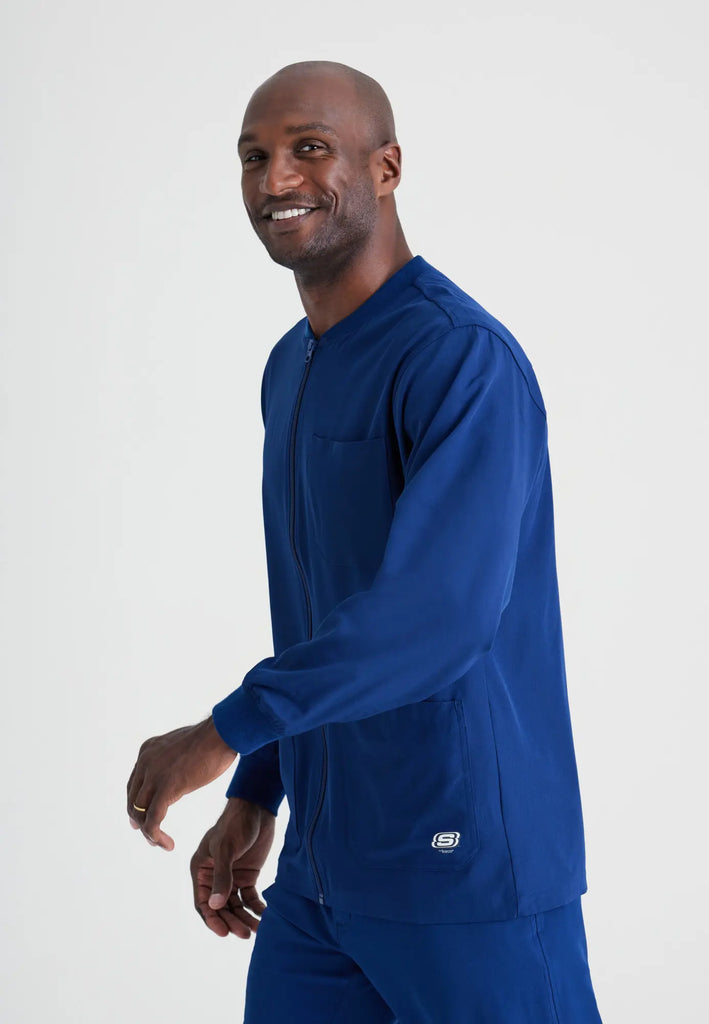 Barco Scrubs Men's Structure Warm-Up Navy | scrub-supply.com