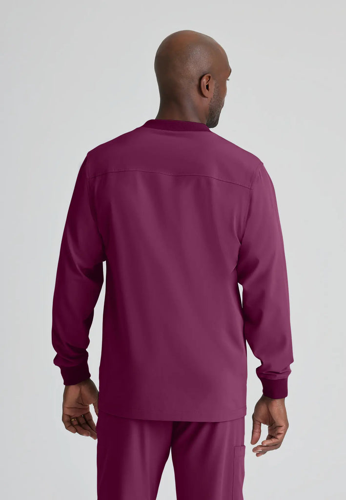 Barco Scrubs Men's Structure Warm-Up Wine | scrub-supply.com