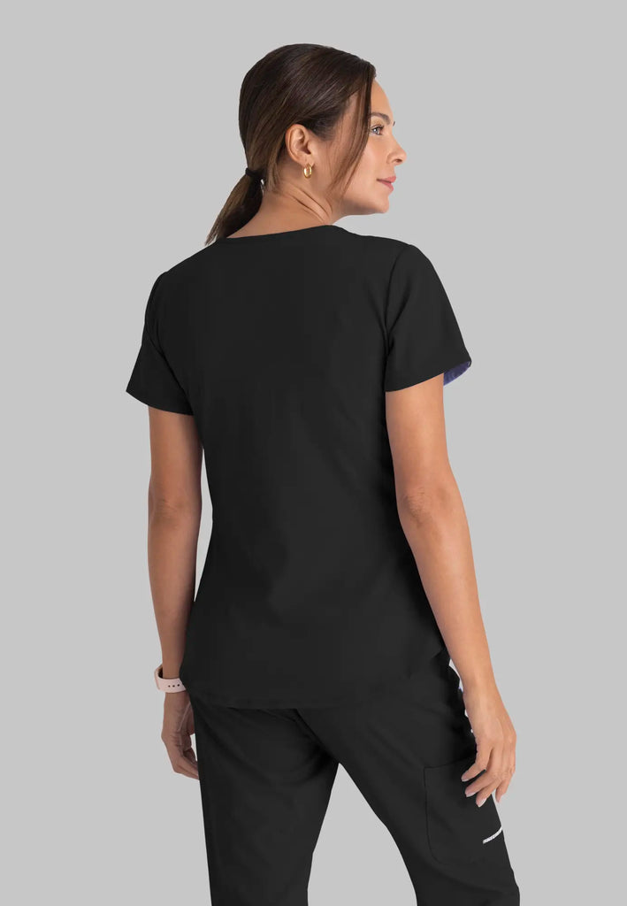 Barco Scrubs Women's Breeze Top Black | scrub-supply.com