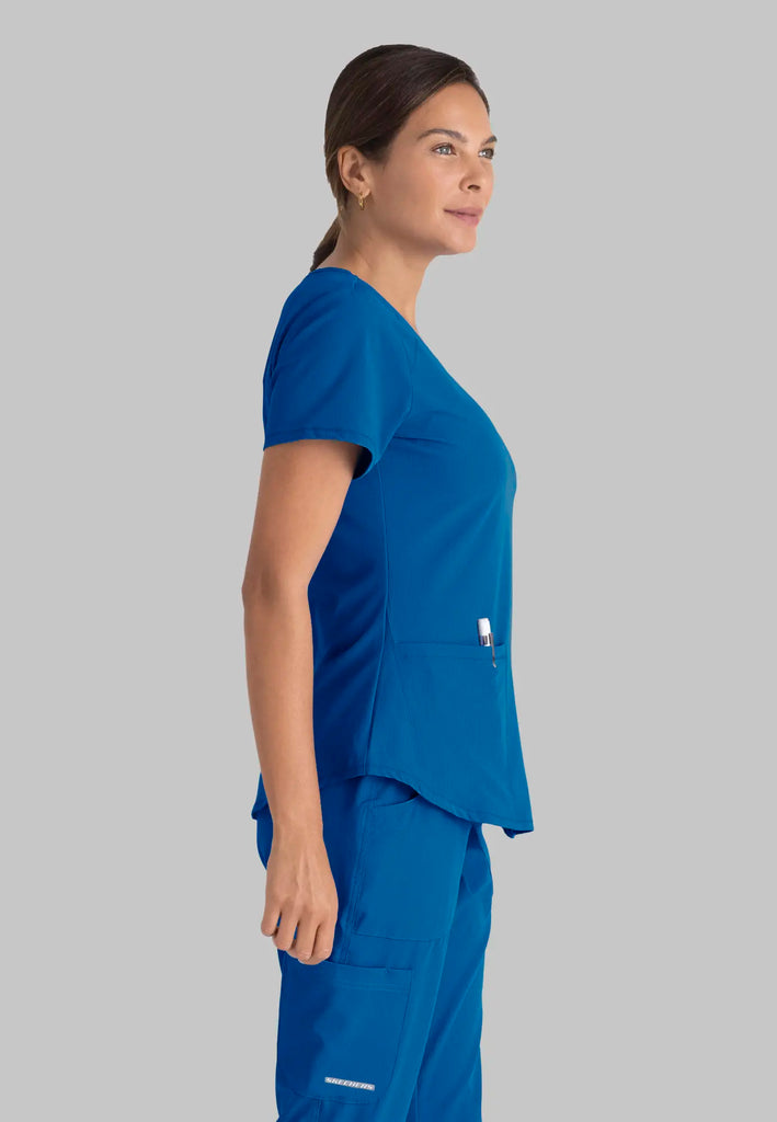 Barco Scrubs Women's Breeze Top New Royal | scrub-supply.com