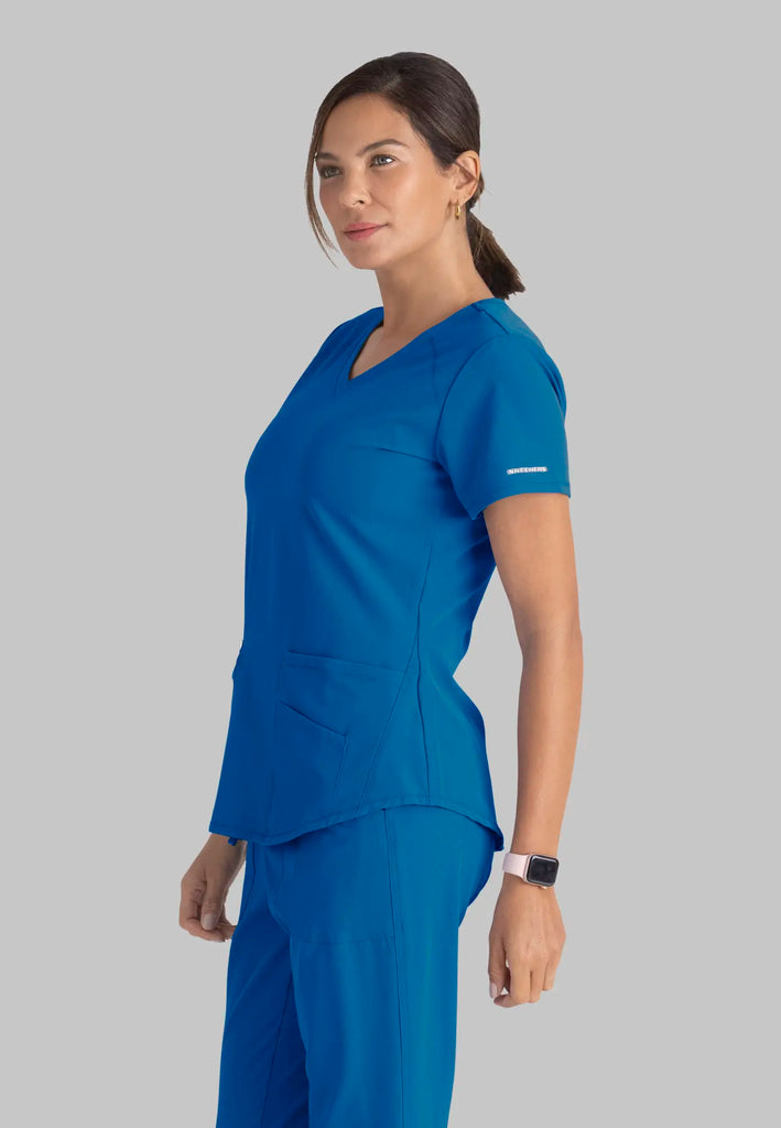 Barco Scrubs Women's Breeze Top New Royal | scrub-supply.com