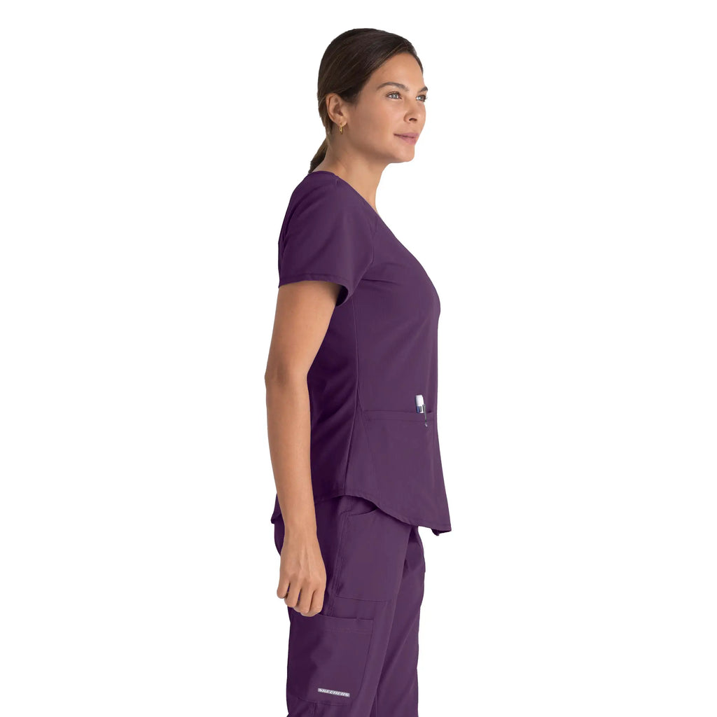 Barco Scrubs Women's Breeze Top Eggplant | scrub-supply.com