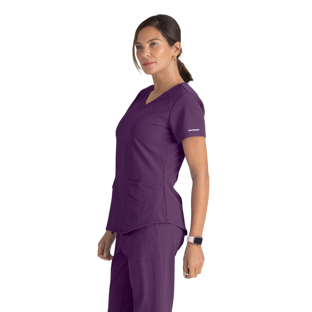 Barco Scrubs Women's Breeze Top Eggplant | scrub-supply.com