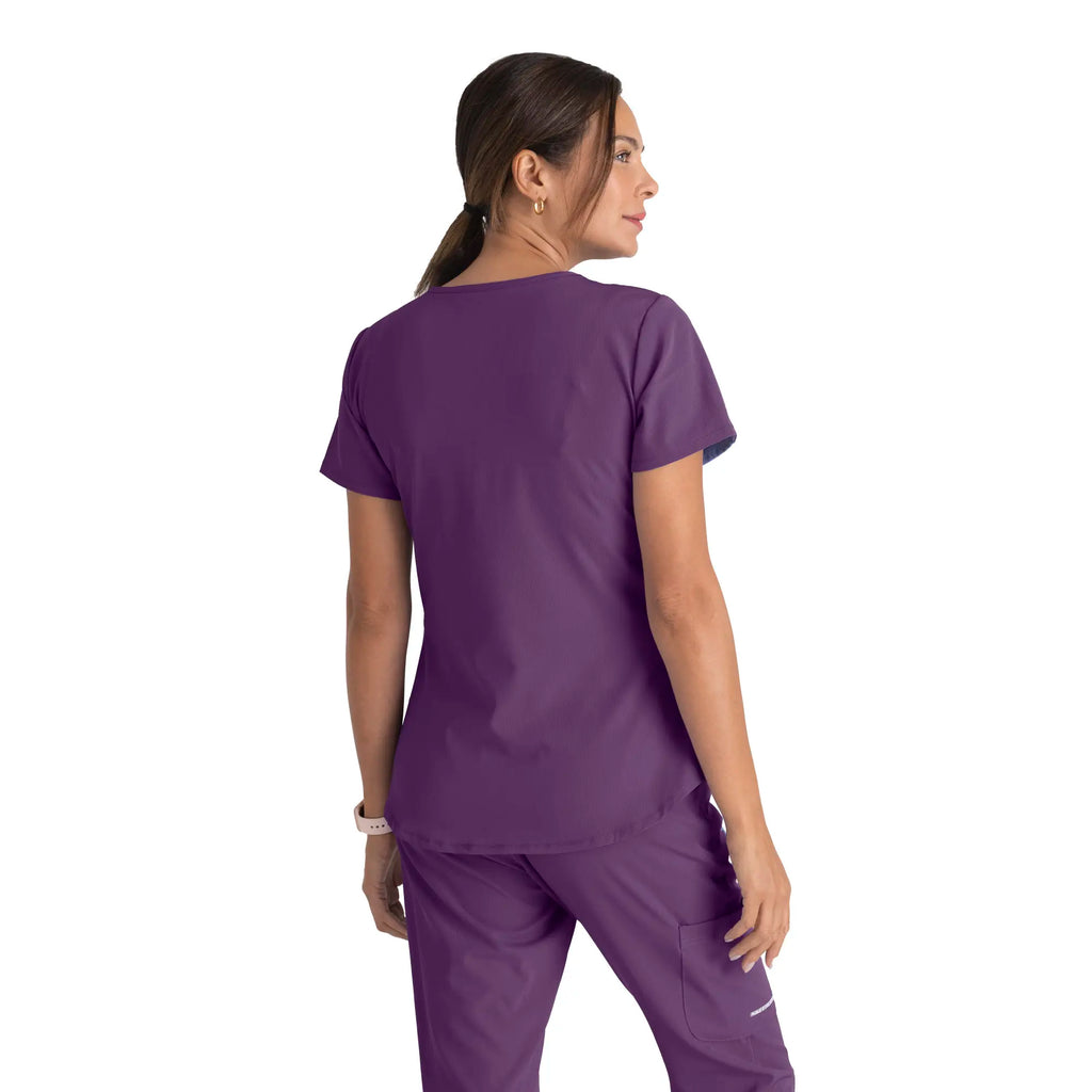 Barco Scrubs Women's Breeze Top Eggplant | scrub-supply.com