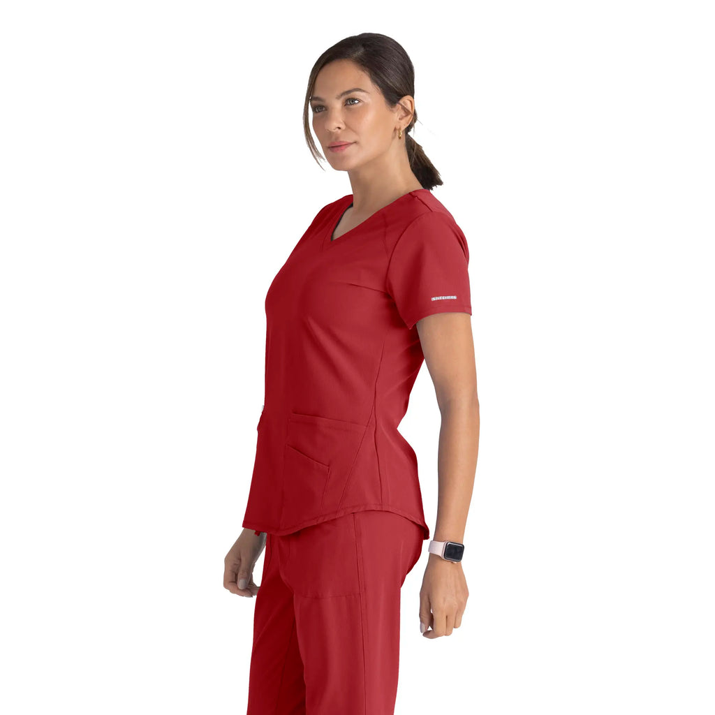 Barco Scrubs Women's Breeze Top True Red | scrub-supply.com