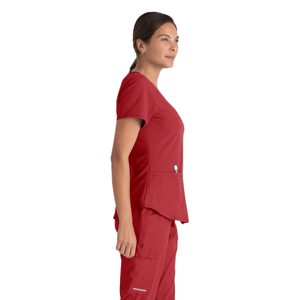 Barco Scrubs Women's Breeze Top True Red | scrub-supply.com