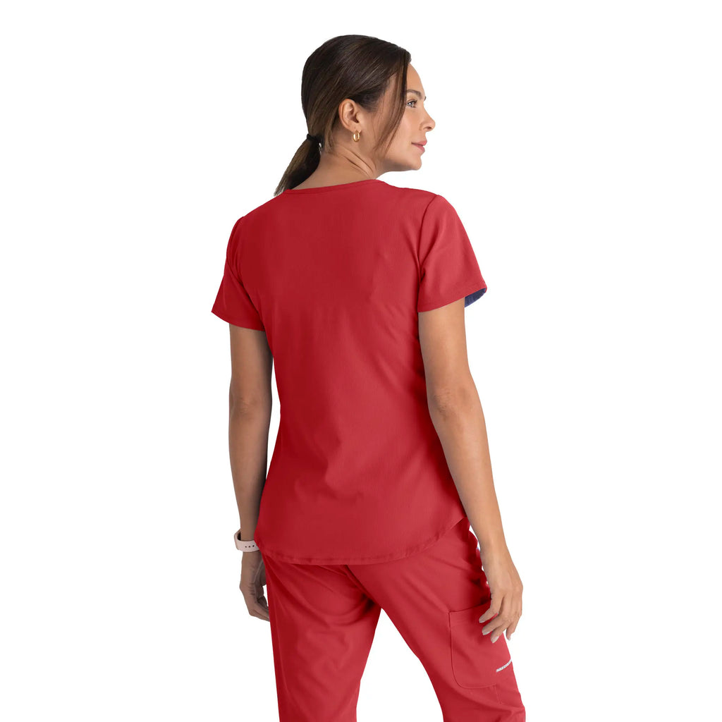 Barco Scrubs Women's Breeze Top True Red | scrub-supply.com