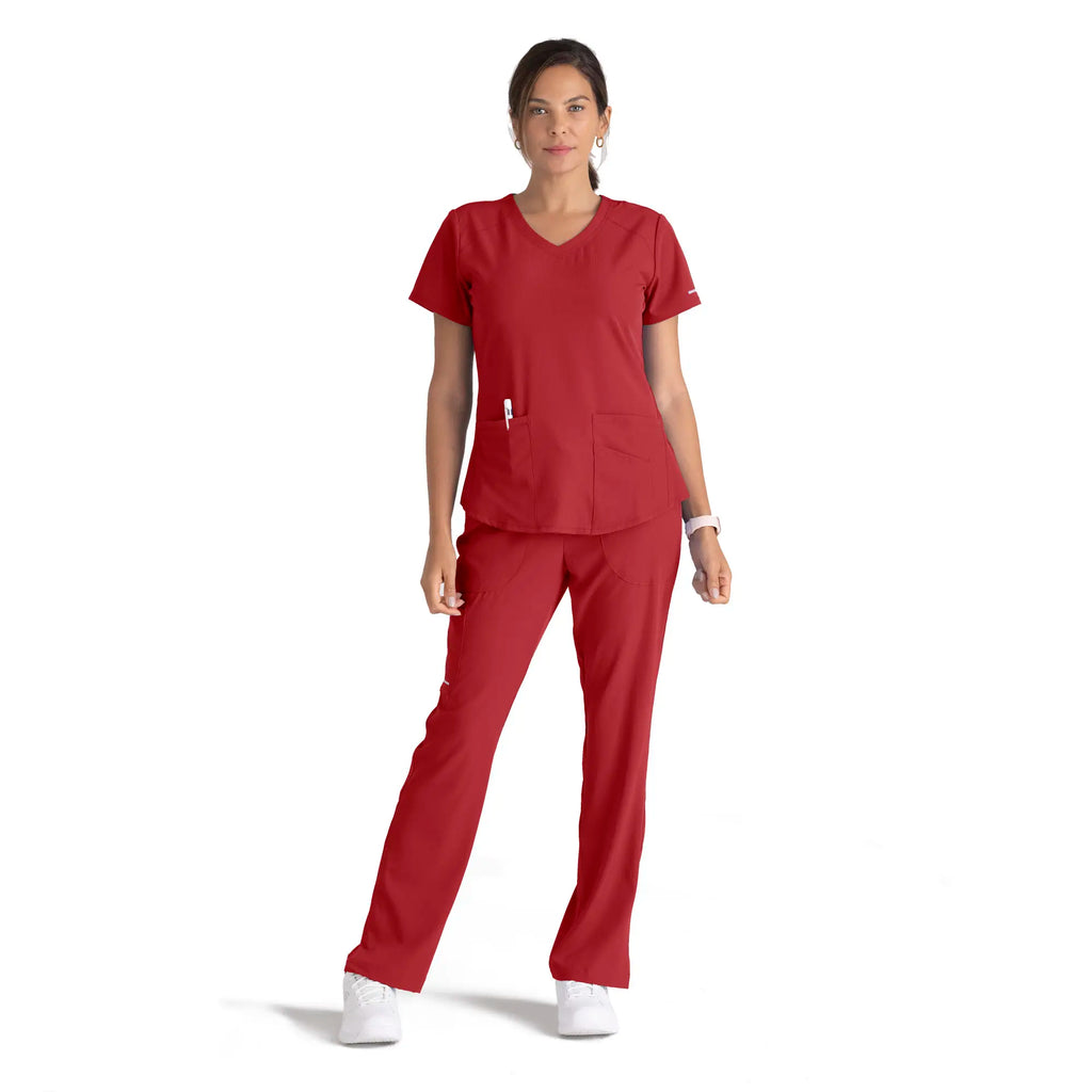 Barco Scrubs Women's Breeze Top True Red | scrub-supply.com