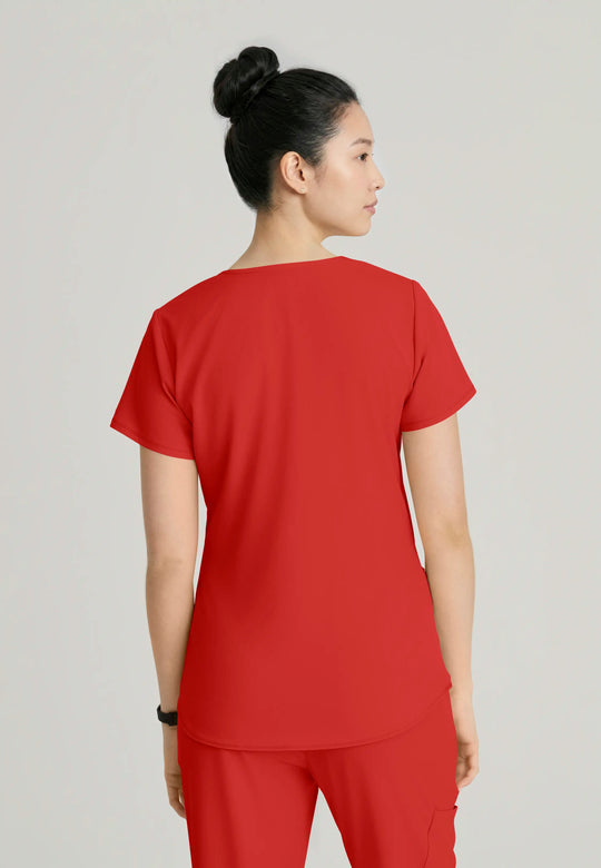 Skechers by Barco Scrubs Women's Breeze Top Persimmon | scrub-supply.com