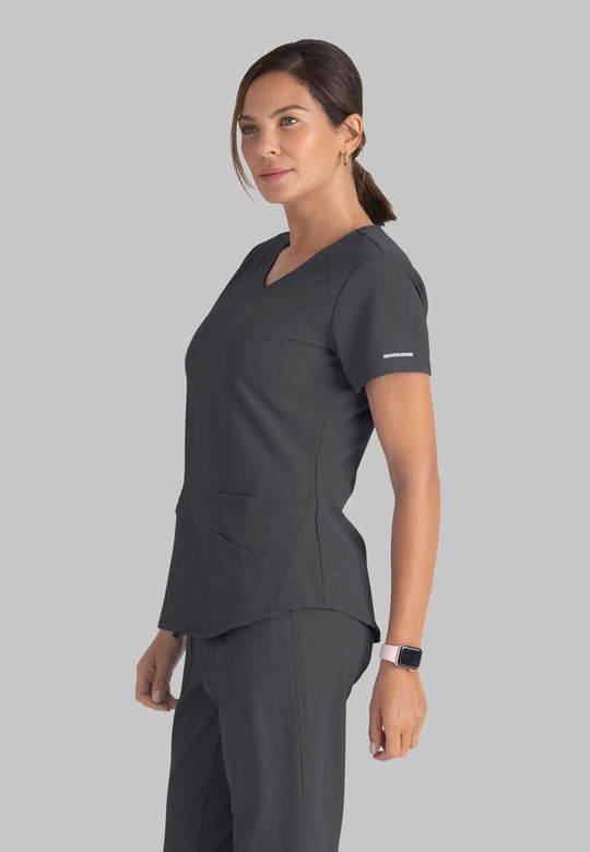 Barco Scrubs Women's Breeze Top Pewter | scrub-supply.com