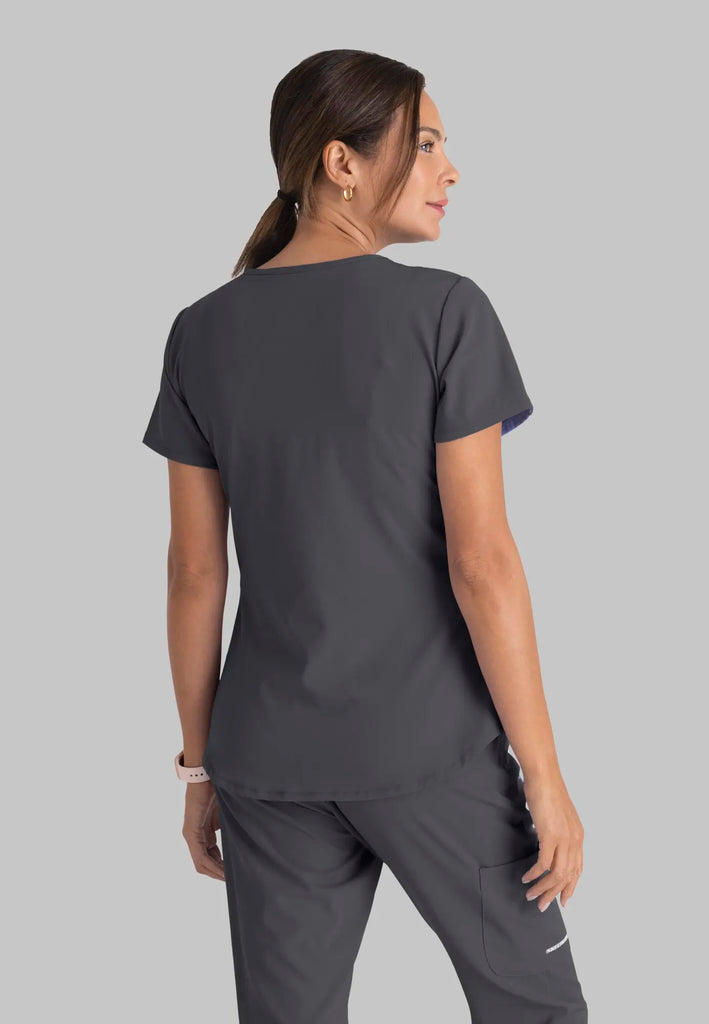 Barco Scrubs Women's Breeze Top Pewter | scrub-supply.com