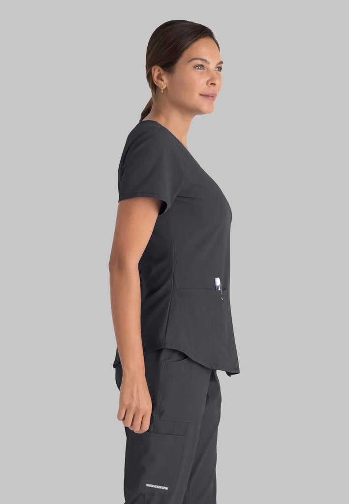 Barco Scrubs Women's Breeze Top Pewter | scrub-supply.com