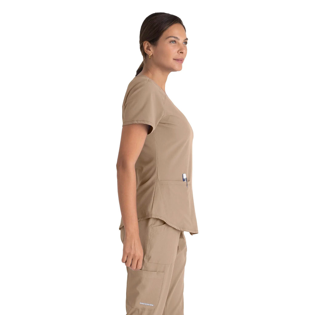 Barco Scrubs Women's Breeze Top New Khaki | scrub-supply.com