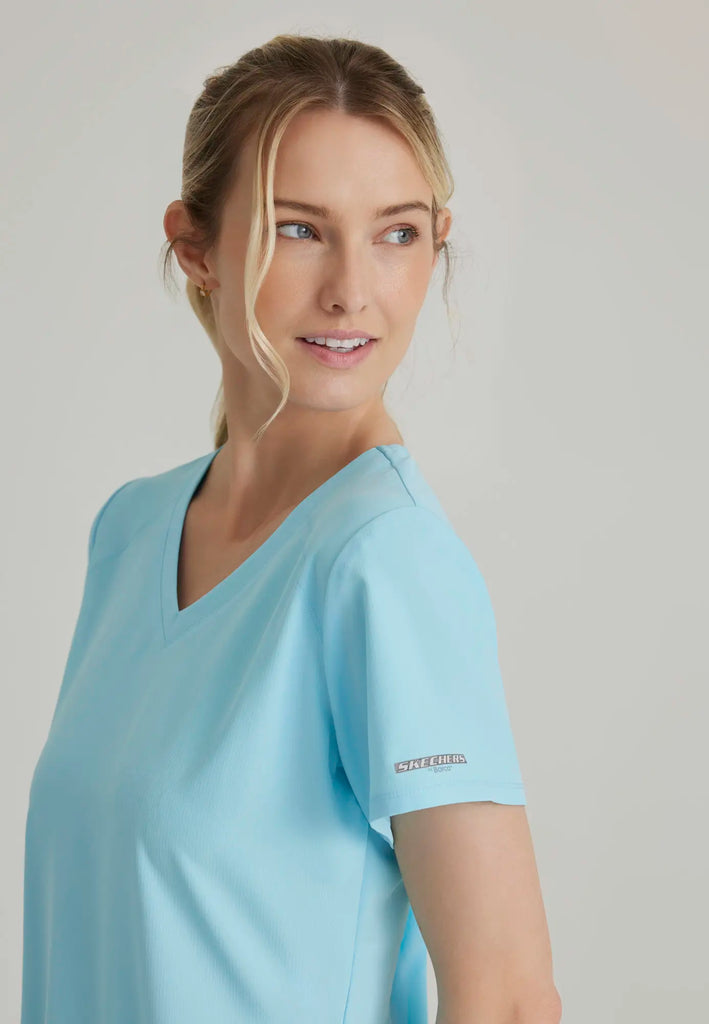 Barco Scrubs Women's Breeze Top Poolside Blue | scrub-supply.com