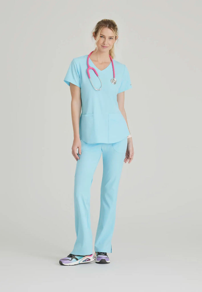 Barco Scrubs Women's Breeze Top Poolside Blue | scrub-supply.com