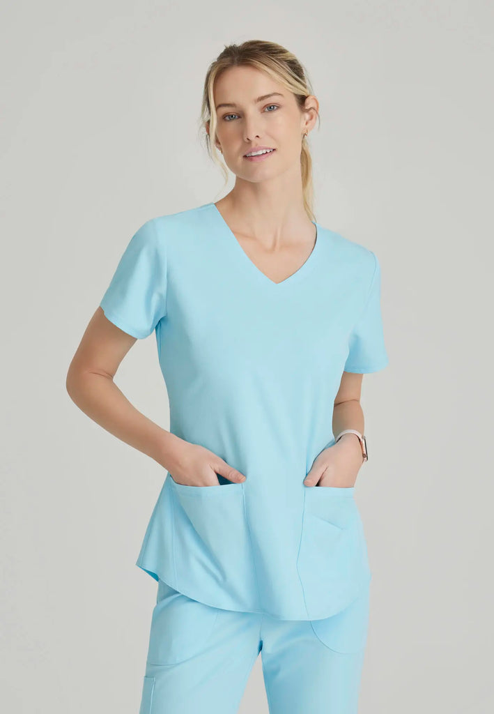 Barco Scrubs Women's Breeze Top Poolside Blue | scrub-supply.com