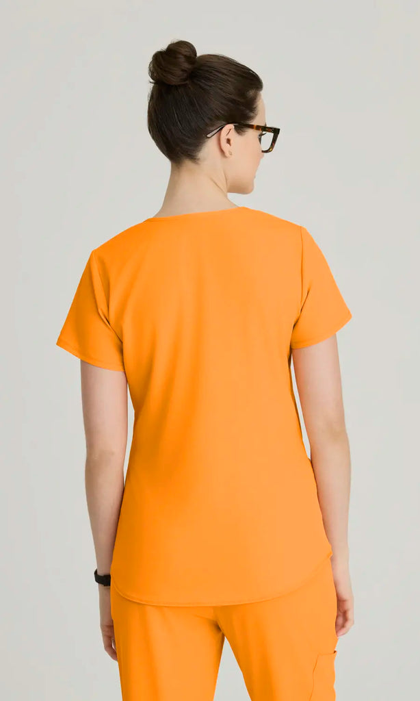 Skechers by Barco Scrubs Women's Breeze Top Bright Marigold | scrub-supply.com