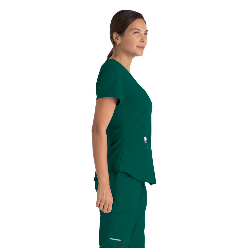 Barco Scrubs Women's Breeze Top Hunter Green | scrub-supply.com