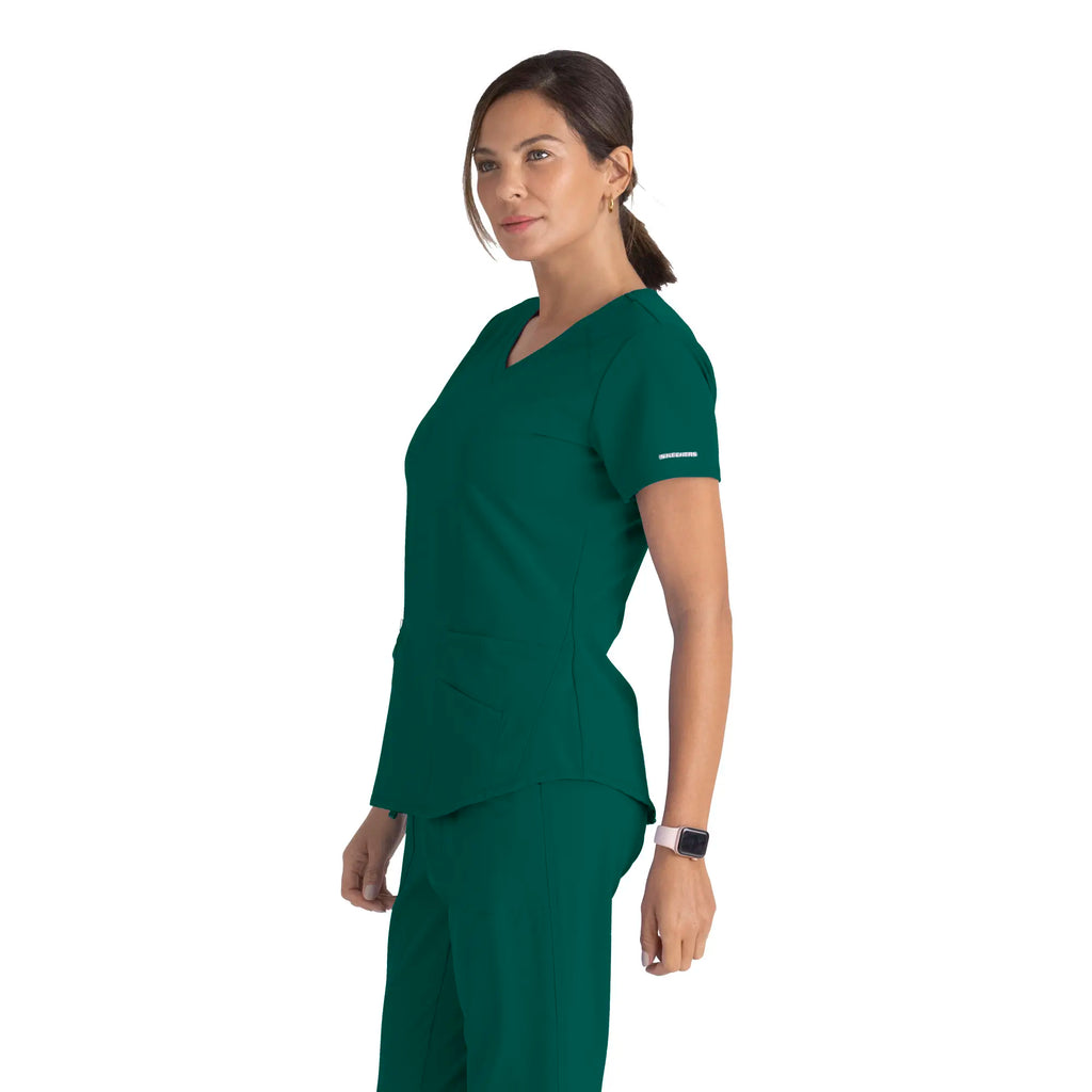 Barco Scrubs Women's Breeze Top Hunter Green | scrub-supply.com