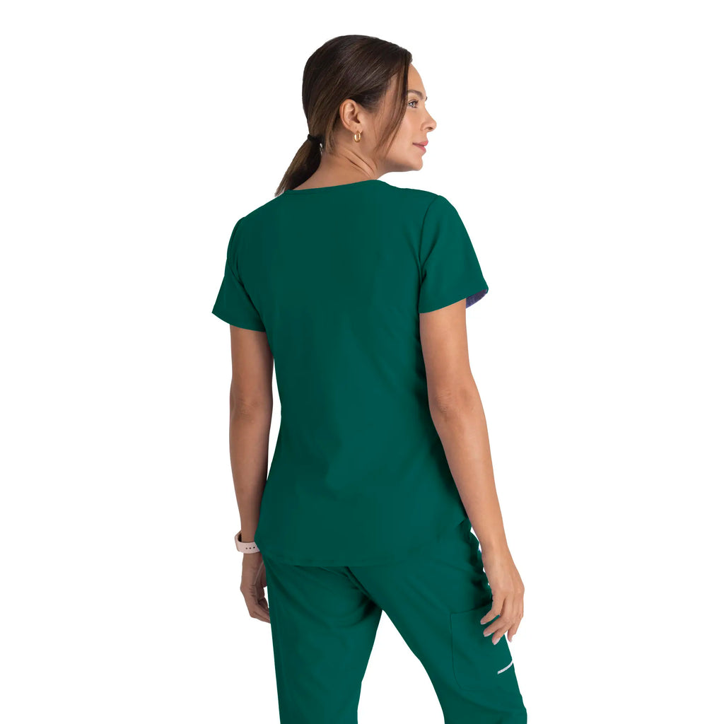 Barco Scrubs Women's Breeze Top Hunter Green | scrub-supply.com