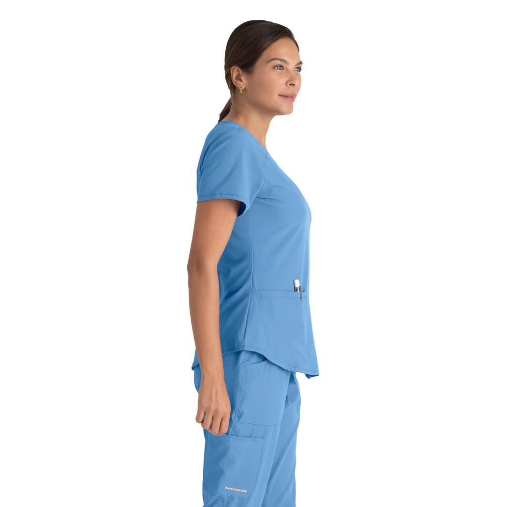 Barco Scrubs Women's Breeze Top Ceil Blue | scrub-supply.com