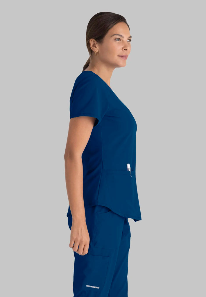 Barco Scrubs Women's Breeze Top Navy | scrub-supply.com