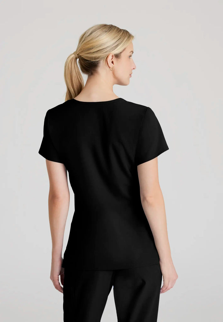 Barco Scrubs Women's Reliance Top Black | scrub-supply.com