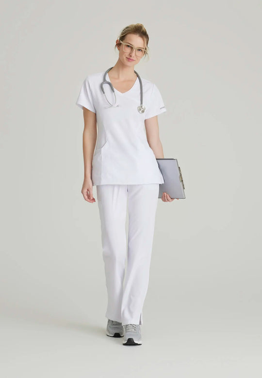Barco Scrubs Women's Reliance Top White | scrub-supply.com