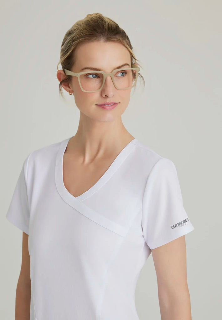 Barco Scrubs Women's Reliance Top White | scrub-supply.com