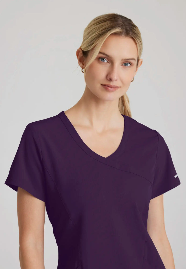 Barco Scrubs Women's Reliance Top Eggplant | scrub-supply.com