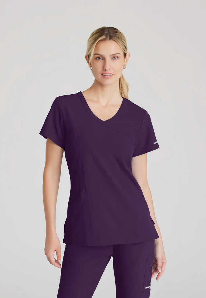 Barco Scrubs Women's Reliance Top Eggplant | scrub-supply.com