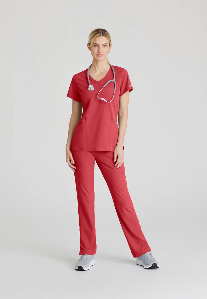 Barco Scrubs Women's Reliance Top True Red | scrub-supply.com