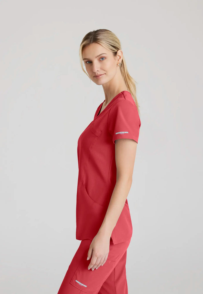 Barco Scrubs Women's Reliance Top True Red | scrub-supply.com