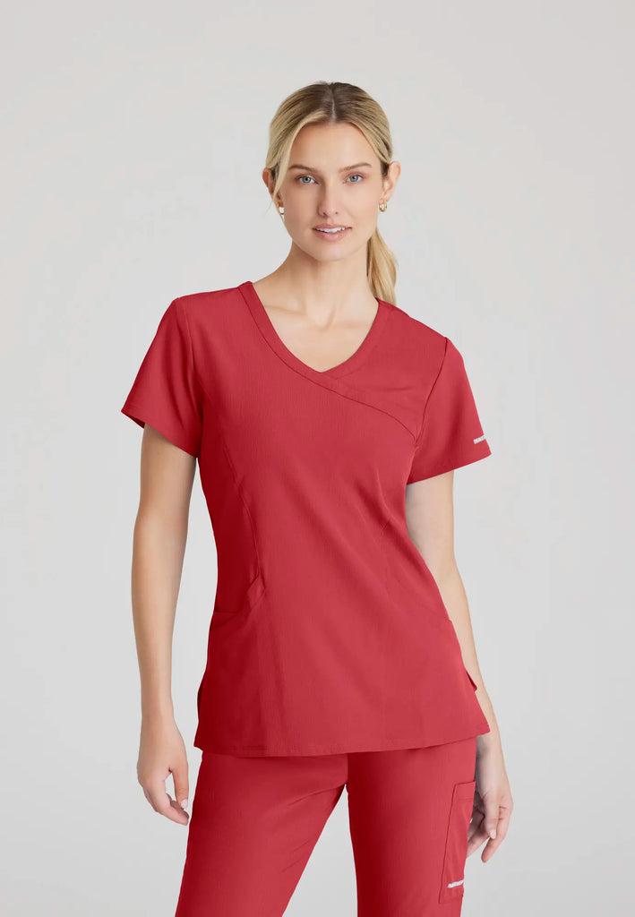 Barco Scrubs Women's Reliance Top True Red | scrub-supply.com