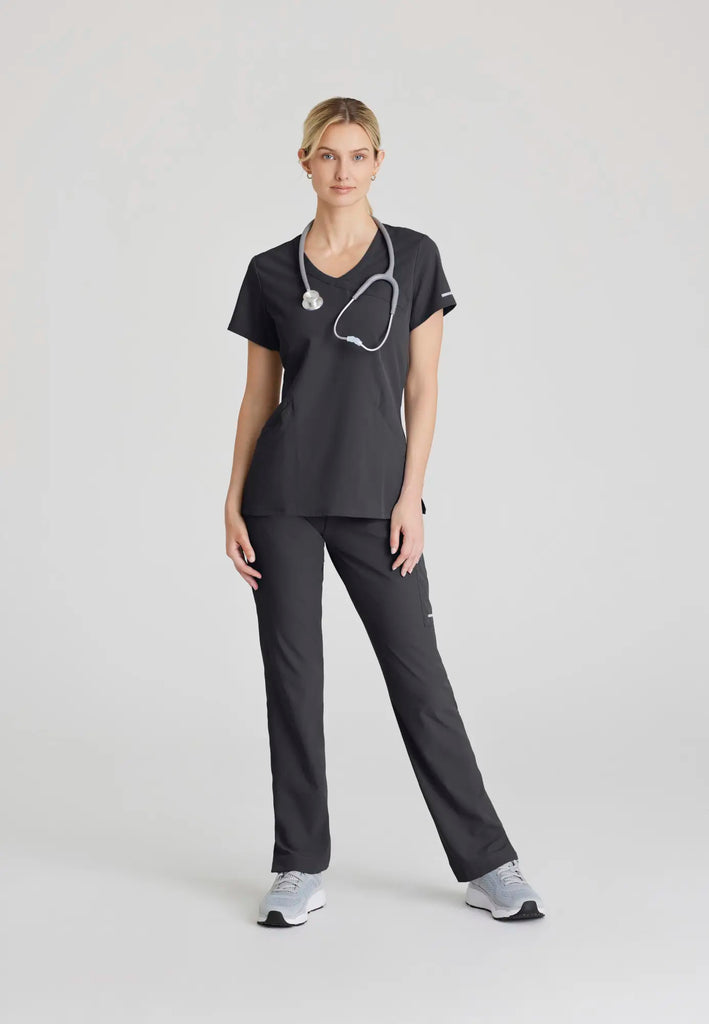 Barco Scrubs Women's Reliance Top Pewter | scrub-supply.com