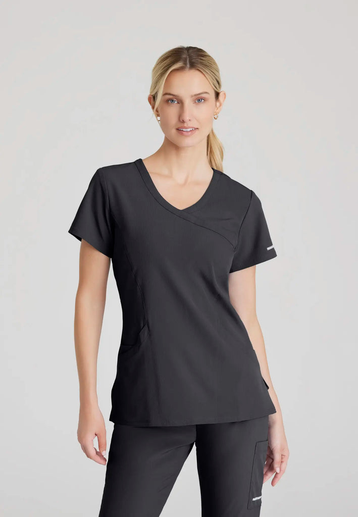 Barco Scrubs Women's Reliance Top Pewter | scrub-supply.com