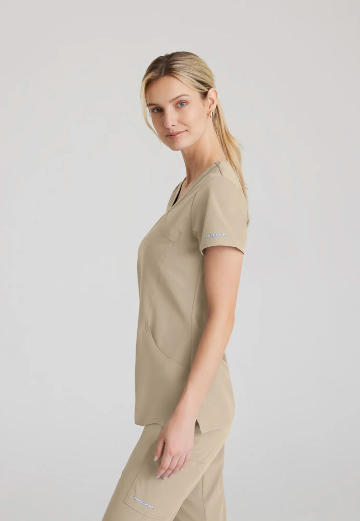 Barco Scrubs Women's Reliance Top New Khaki | scrub-supply.com