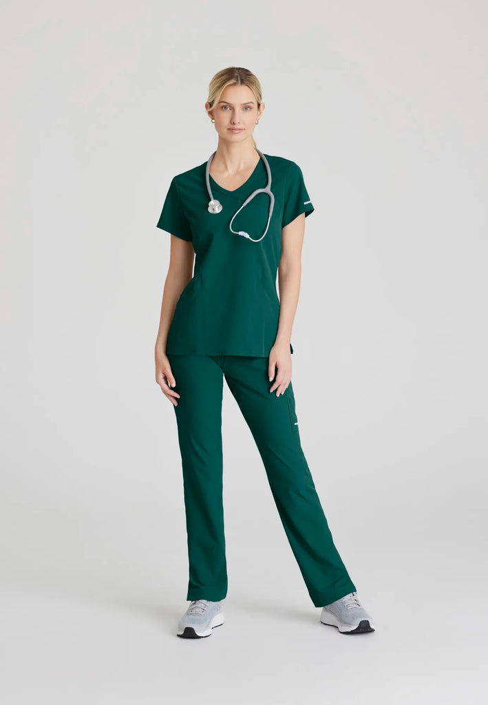 Barco Scrubs Women's Reliance Top Hunter Green | scrub-supply.com