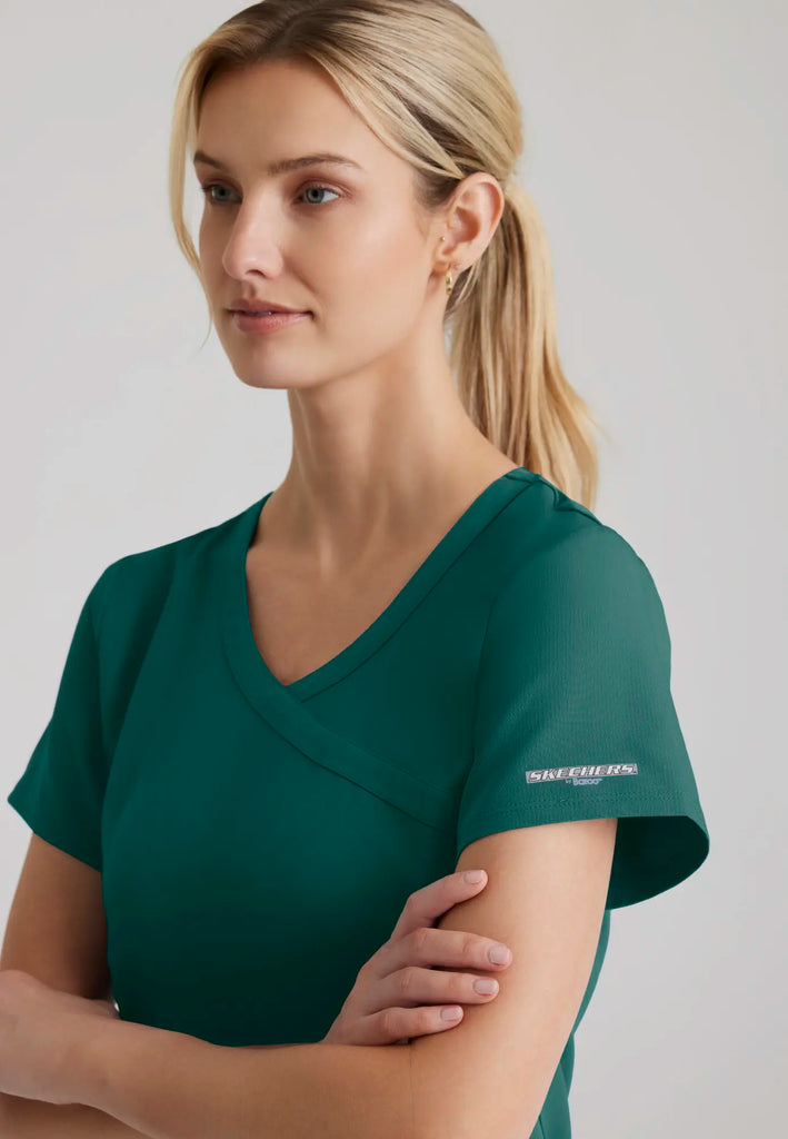 Barco Scrubs Women's Reliance Top Hunter Green | scrub-supply.com