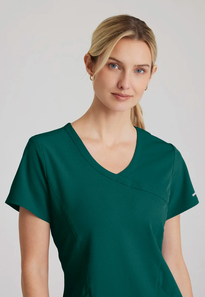 Barco Scrubs Women's Reliance Top Hunter Green | scrub-supply.com