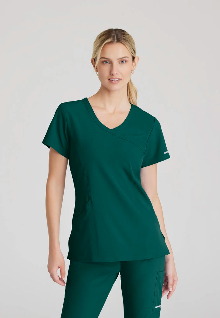 Barco Scrubs Women's Reliance Top Hunter Green | scrub-supply.com