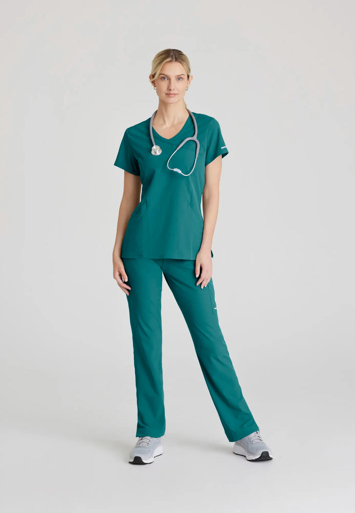 Barco Scrubs Women's Reliance Top Teal | scrub-supply.com