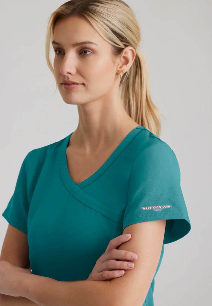 Barco Scrubs Women's Reliance Top Teal | scrub-supply.com