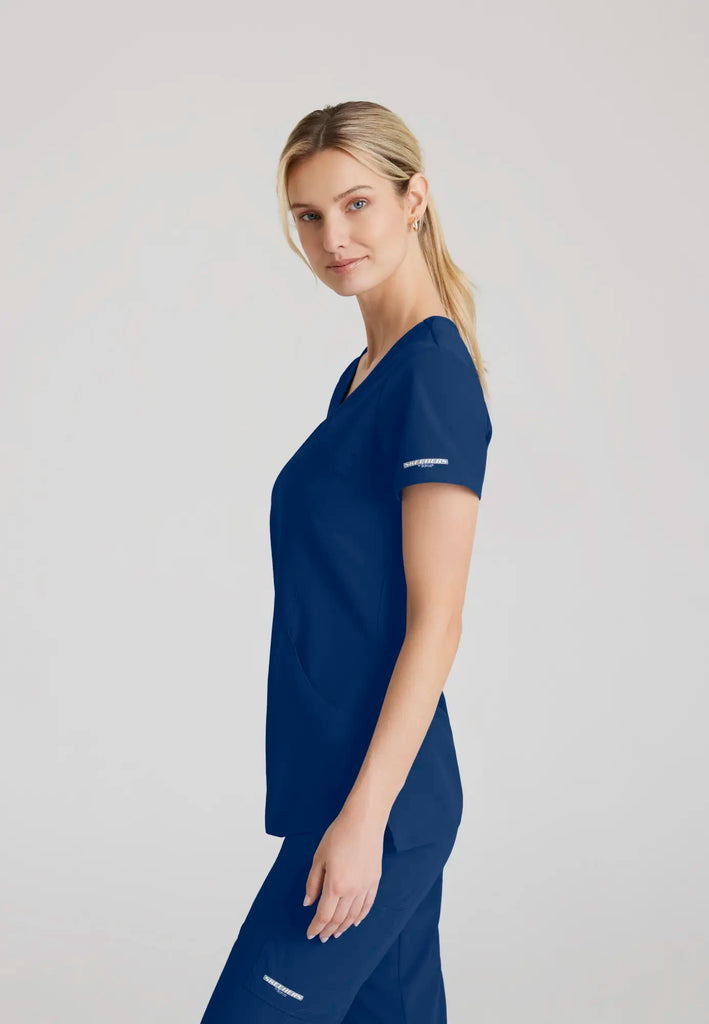 Barco Scrubs Women's Reliance Top Navy | scrub-supply.com