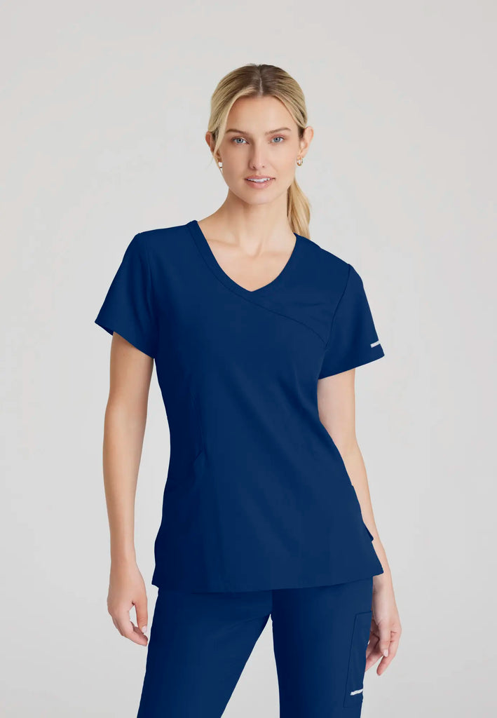 Barco Scrubs Women's Reliance Top Navy | scrub-supply.com