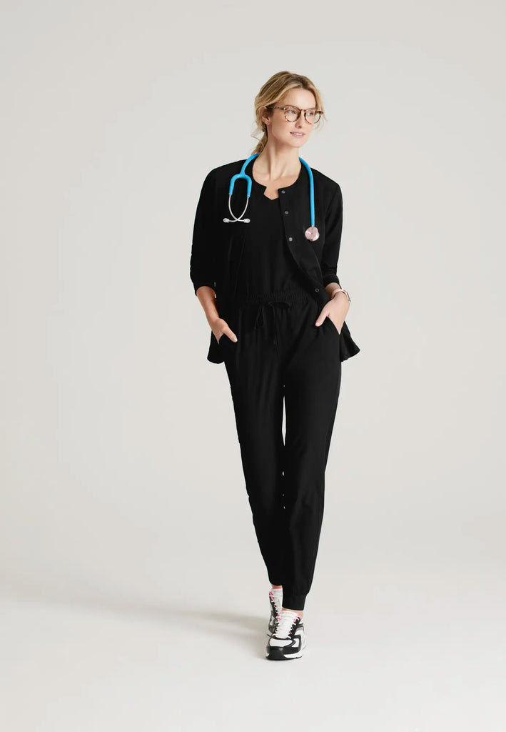 Barco Scrubs Women's Stability Warm-Up Black | scrub-supply.com