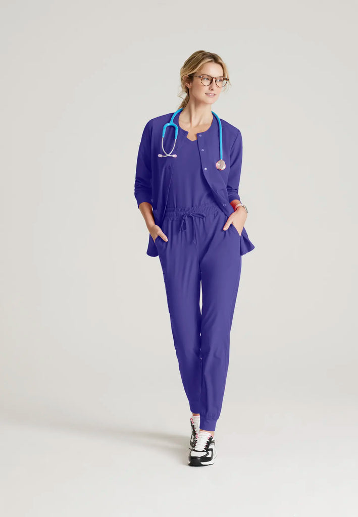 Barco Scrubs Women's Stability Warm-Up New Grape | scrub-supply.com