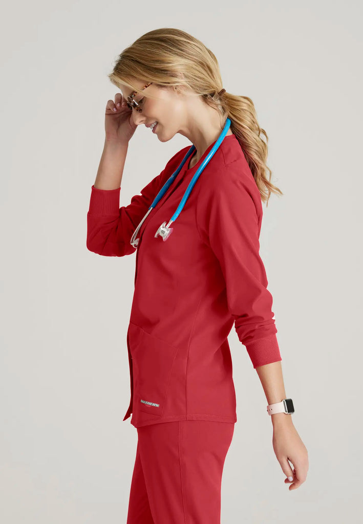 Barco Scrubs Women's Stability Warm-Up True Red | scrub-supply.com