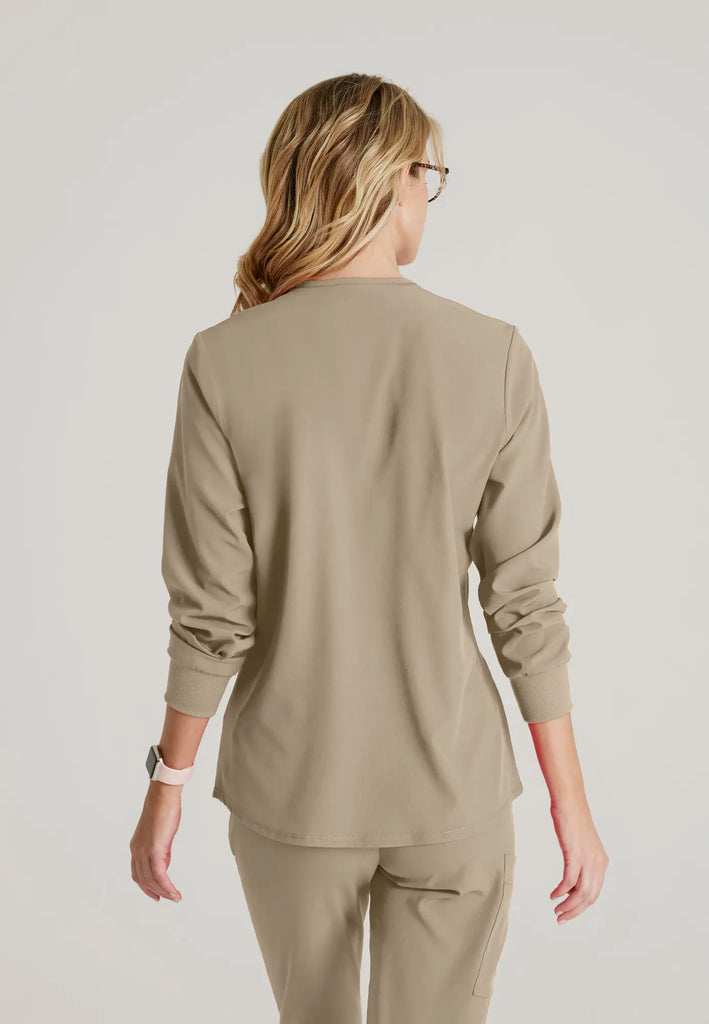 Barco Scrubs Women's Stability Warm-Up New Khaki | scrub-supply.com