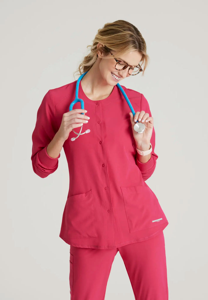 Barco Scrubs Women's Stability Warm-Up Vibrance Pink | scrub-supply.com